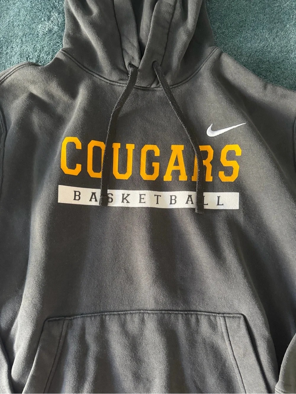 Nike Cougars Basketball Hooded Sweatshirt Gray Men's Medium